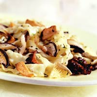 mushrooms recipe servings fresh pasta wild